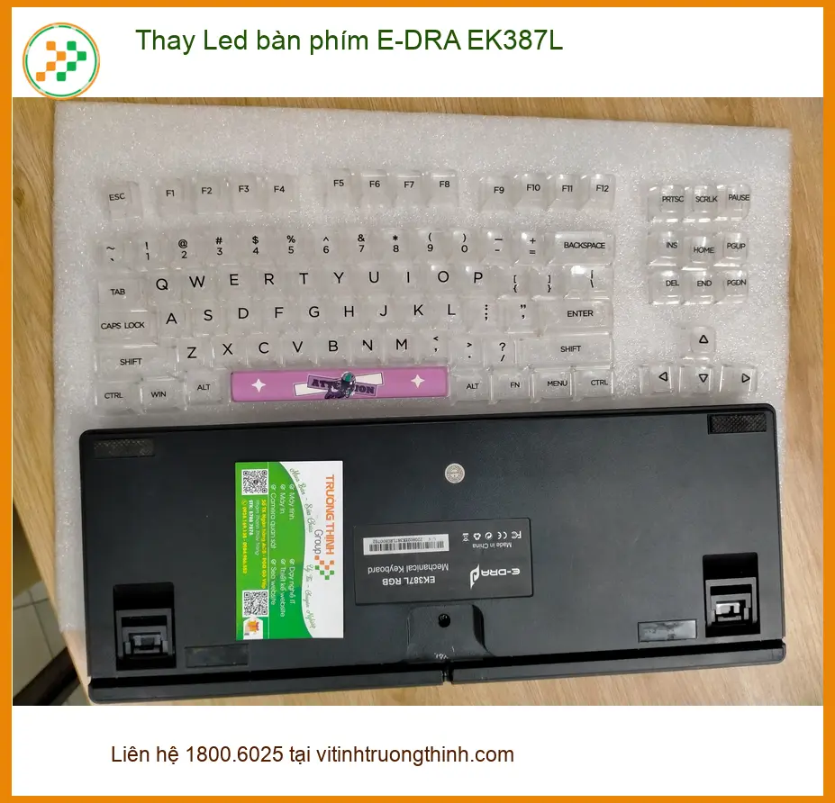 Anh Đức game thủ review dịch vụ Thay Led bàn phím E-DRA EK387L Quận 12