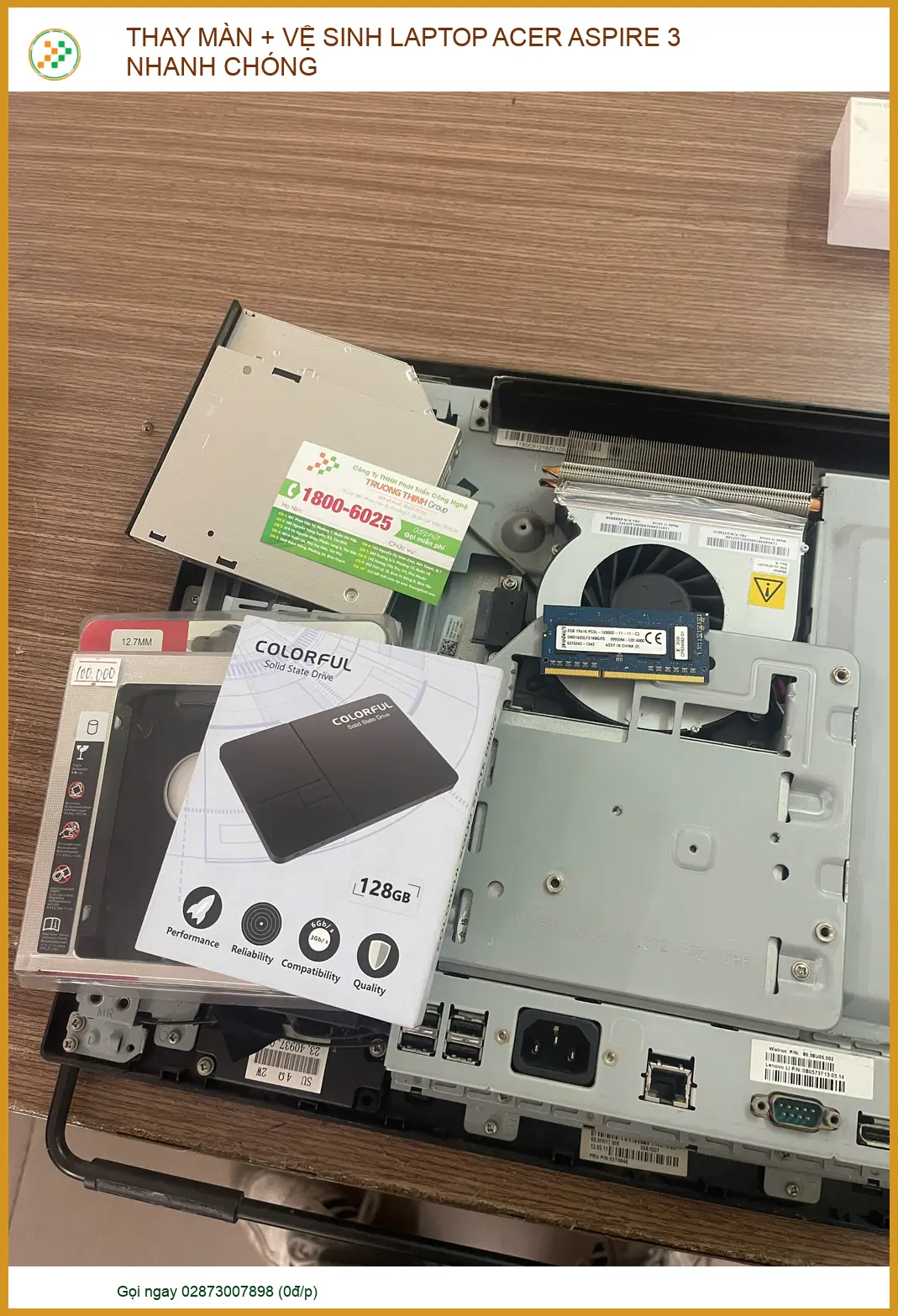 Chị Lan Phú Nhuận: Vệ sinh nâng cấp ssd 256gb + cài đặt lại windows