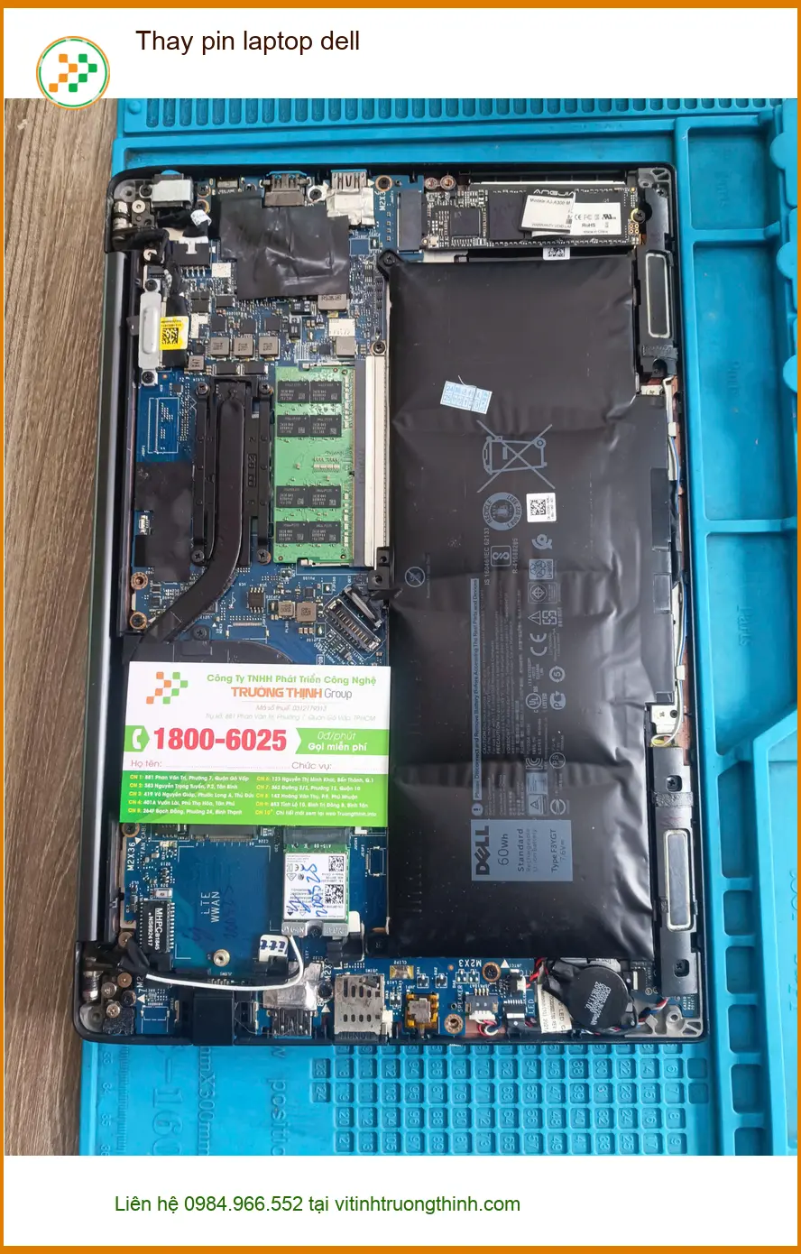 Cô Thanh giáo viên bị lỗi pin tìm nơi thay pin laptop Dell Quận Tân Phú giá tốt ảnh thực tế 2