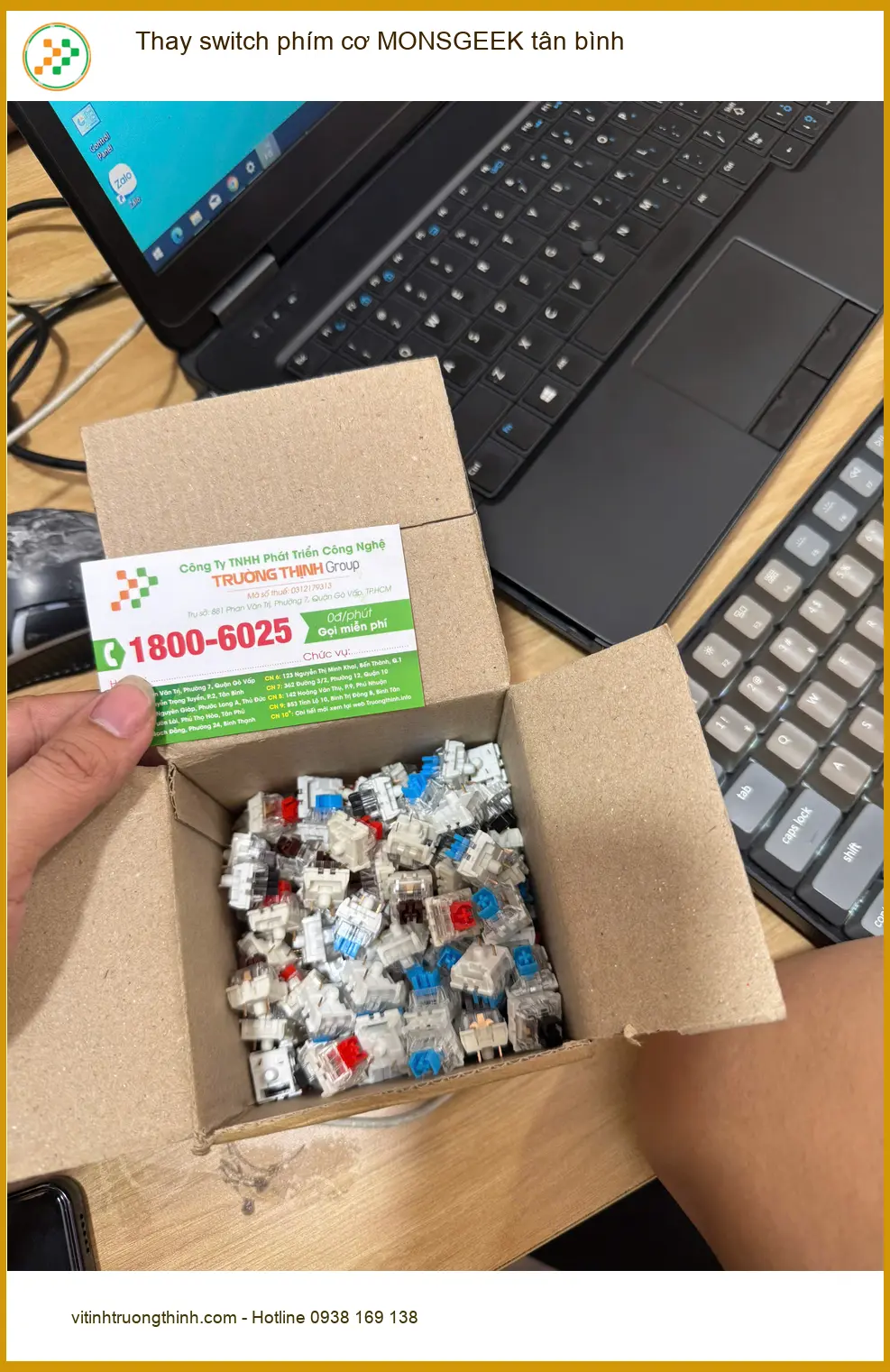Địa điểm thay switch phím cơ MONSGEEK Quận Tân Bình - Anh Quân kỹ sư phần mềm