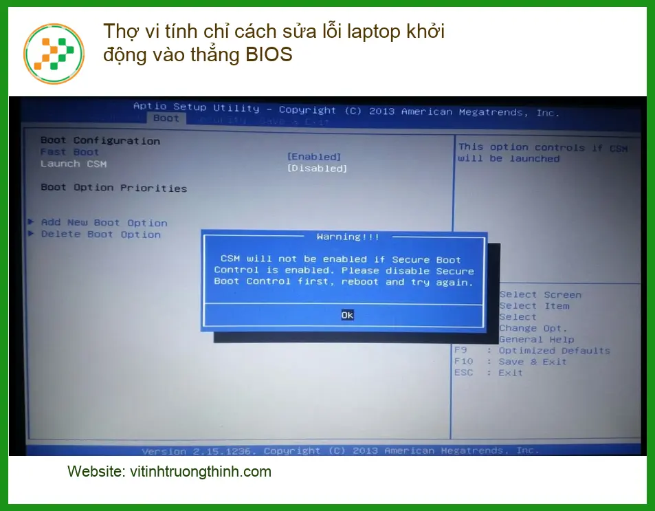 Thủ thuật sửa lỗi laptop khởi động thẳng BIOS - Trung tâm hỗ trợ TPHCM