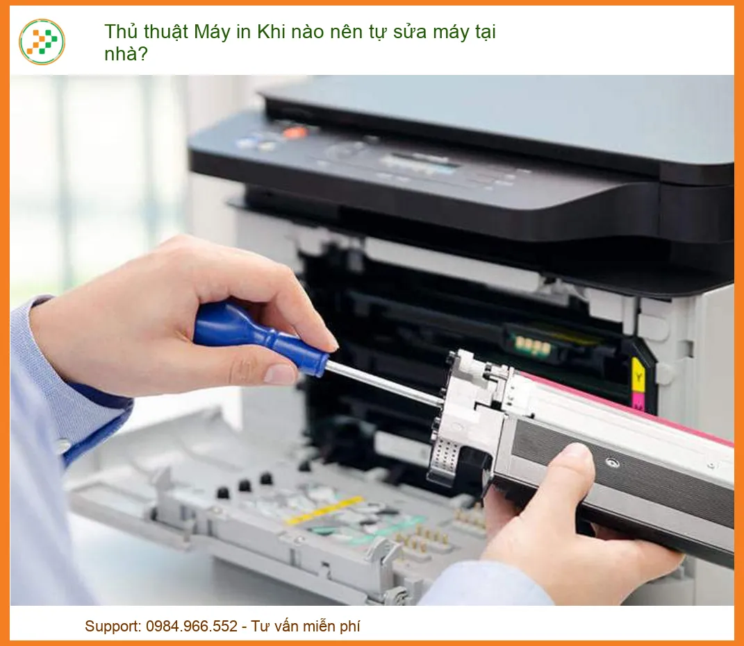 Máy in gặp sự cố, nên tự sửa hay gọi thợ? Những rủi ro tiềm ẩn và giải pháp an toàn