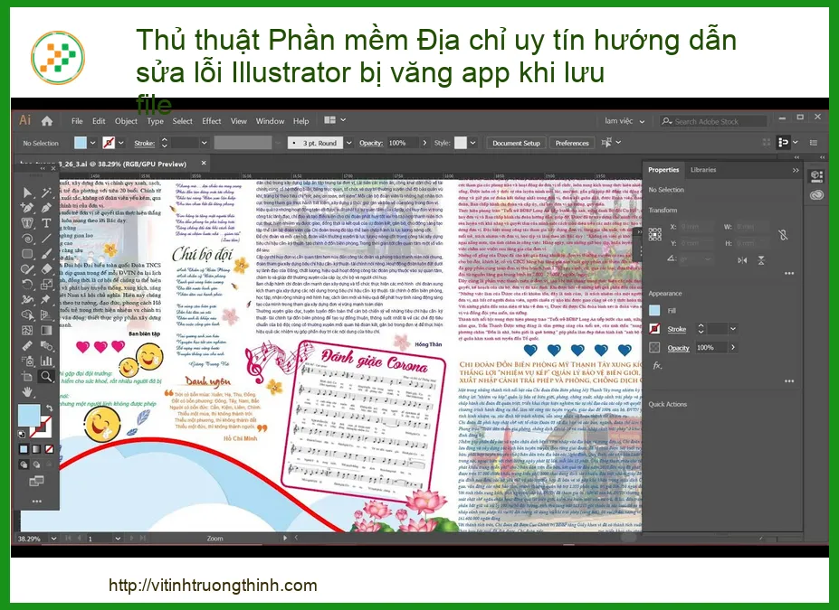 Illustrator bị văng app khi lưu file - Địa chỉ Sửa lỗi Illustrator Uy tín, Chuyên nghiệp