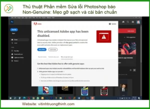 Photoshop báo Non-Genuine: Gỡ Sạch Triệt Để và Cài Bản Chuẩn Ngay!