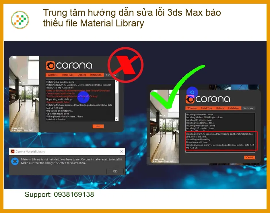 Thủ thuật 3ds Max báo thiếu Material Library - Trung tâm hỗ trợ TPHCM