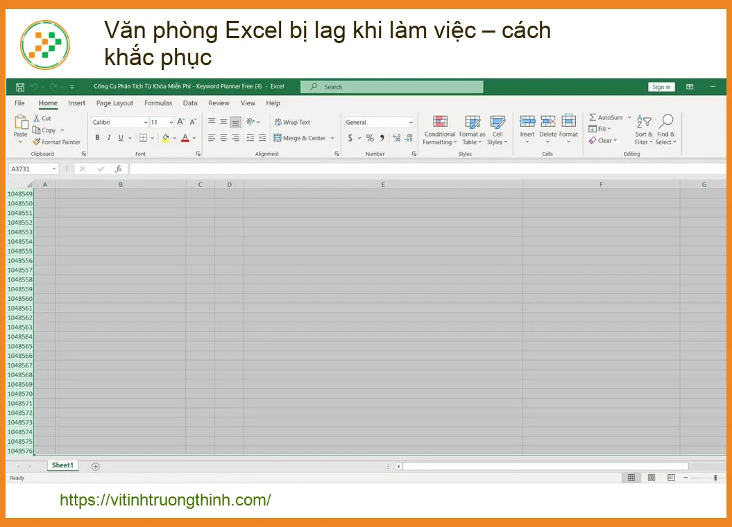 Văn phòng Excel bị lag khi làm việc – Cách khắc phục triệt để và hiệu quả từ chuyên gia