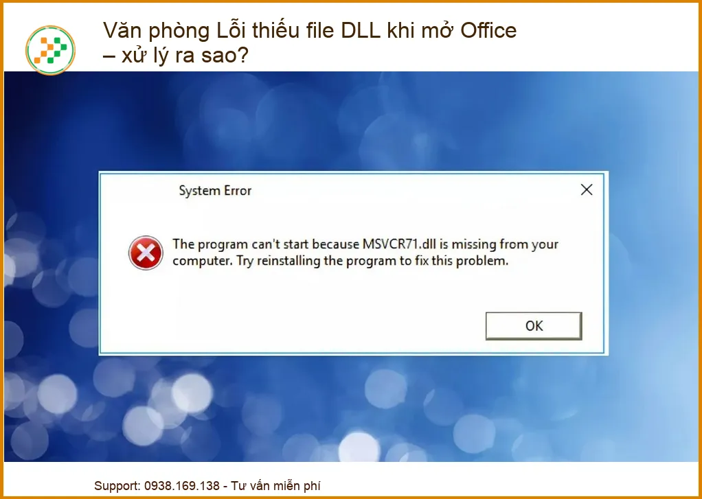 Giải Mã Lỗi Thiếu File DLL Khi Mở Office: Khắc Phục Nhanh Chóng, Hiệu Quả!
