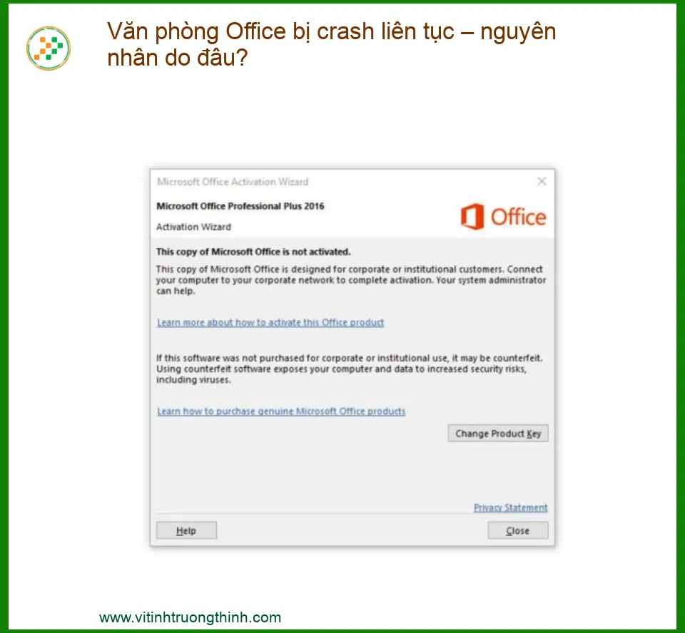 Văn phòng Office bị crash liên tục – Nguyên nhân và giải pháp triệt để