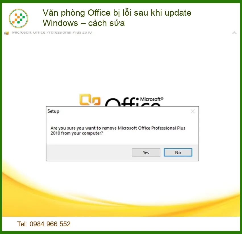 Văn phòng Office bị lỗi sau khi update Windows – Cách sửa triệt để và nhanh chóng