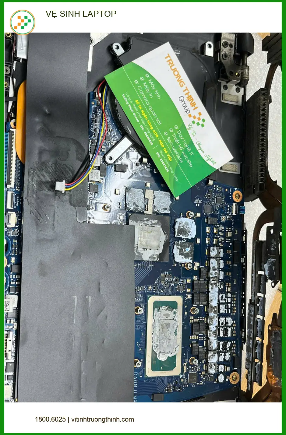 Anh Phúc ở Quận Thủ Đức vệ sinh laptop vì máy nóng và hiệu suất giảm.