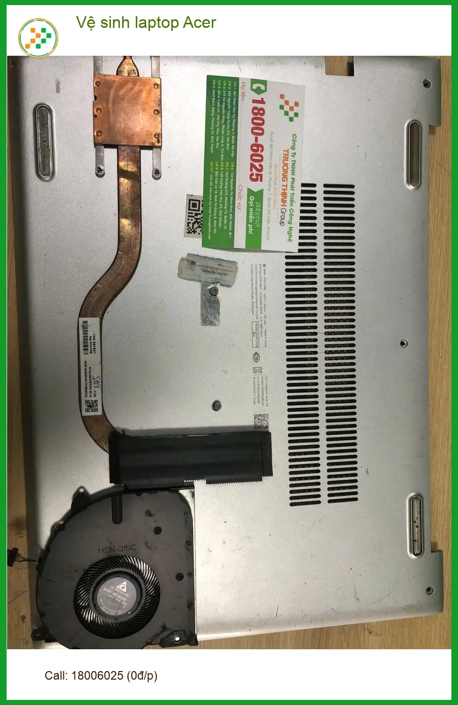 Anh Quang kỹ sư CNTT: Trung tâm vệ sinh laptop Acer Quận Bình Tân uy tín ảnh thực tế 1