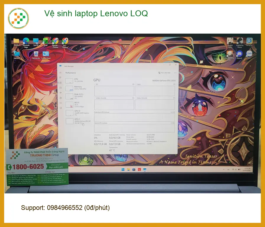 Anh Quang IT tìm dịch vụ vệ sinh laptop Lenovo LOQ Quận Bình Tân uy tín ảnh thực tế 1