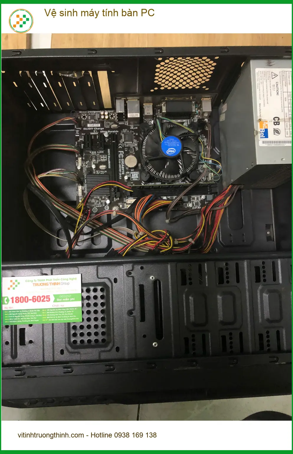 Cô Hạnh tìm trung tâm vệ sinh máy tính bàn PC Quận Bình Tân uy tín ảnh thực tế 1