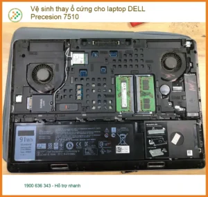 Anh Tín kỹ sư tìm chỗ vệ sinh thay ổ cứng DELL Precesion 7510 Bình Tân
