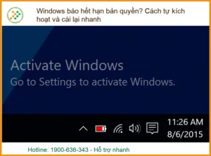 Windows báo hết hạn bản quyền? Cách tự kích hoạt và cài lại nhanh chóng, hiệu quả