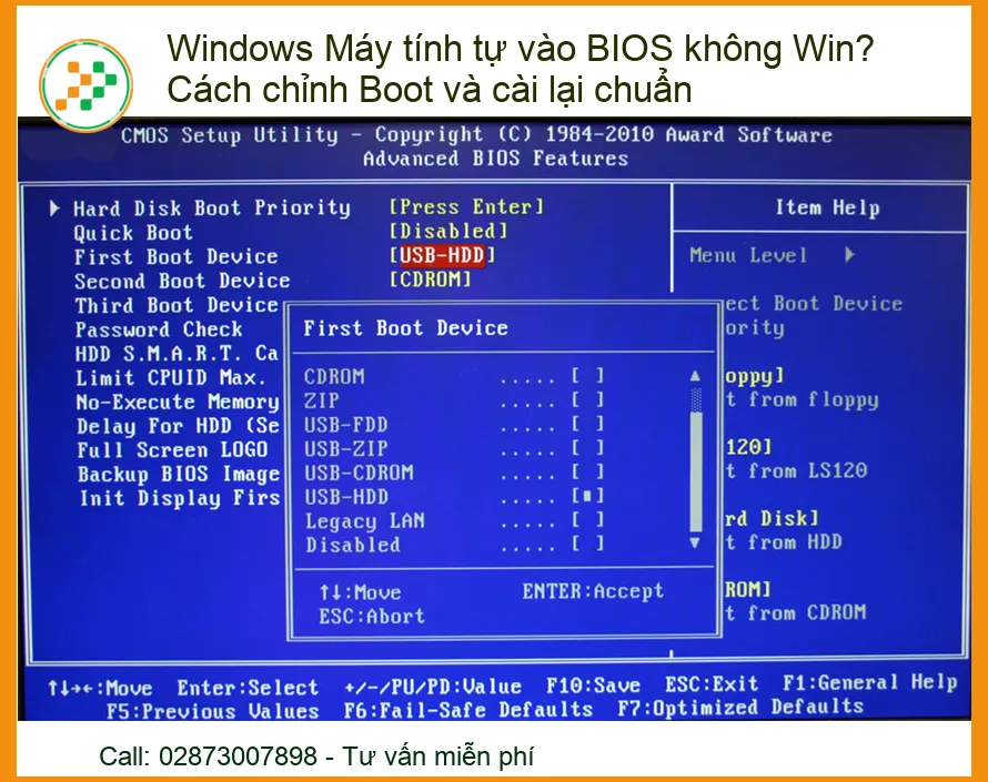 Windows Máy tính tự vào BIOS không Win? Cách chỉnh Boot và cài lại chuẩn - Giải Pháp Toàn Diện