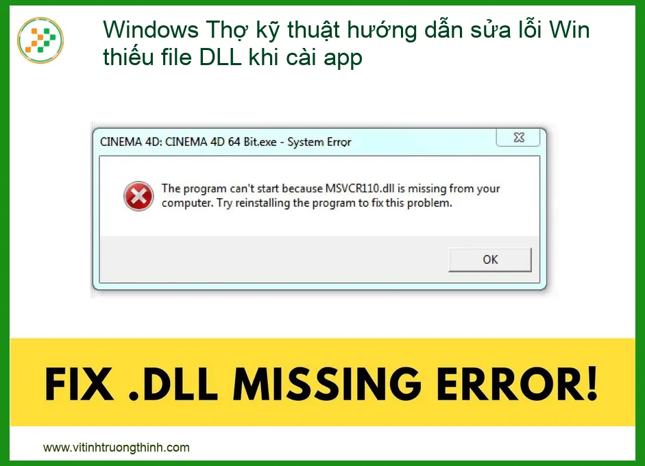 Windows Thợ Kỹ Thuật Hướng Dẫn Sửa Lỗi Win Thiếu File DLL Khi Cài App: Giải Pháp Toàn Diện!