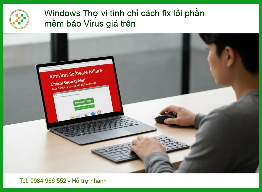 Windows báo Virus giả - Tiệm sửa uy tín khắc phục nhanh chóng