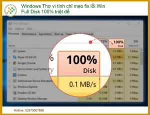 Windows Thợ vi tính chỉ mẹo fix lỗi Win Full Disk 100% triệt để – Đừng để máy tính “đứng hình”!
