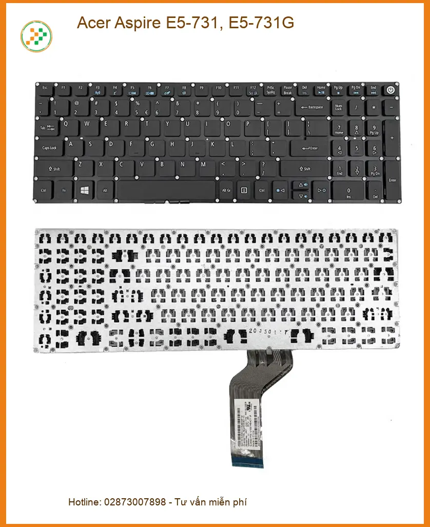 Bàn phím Laptop Acer E5-731/E5-731G - Thay ngay tại TPHCM | Lấy liền