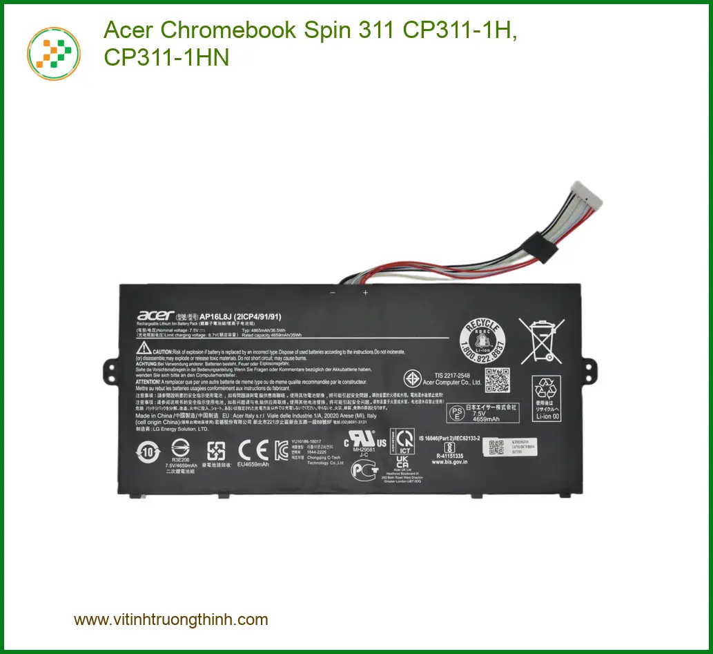 Pin Laptop Acer Chromebook Spin 311 CP311-1H - Thay Nhanh Tại TPHCM | Giá Rẻ