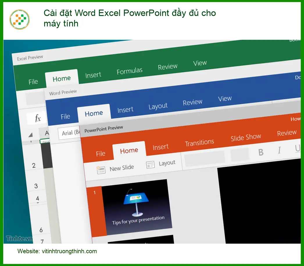 Cài đặt Word Excel PowerPoint đầy đủ cho PC - Dịch vụ tận nơi TPHCM