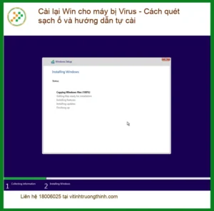 Windows Cài lại Win cho máy bị Virus, chậm – Trung tâm hỗ trợ TPHCM