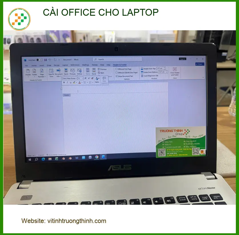 Chị Mai chuyên viên thiết kế cần cài Office cho LAPTOP Quận Tân Bình lấy ngay
