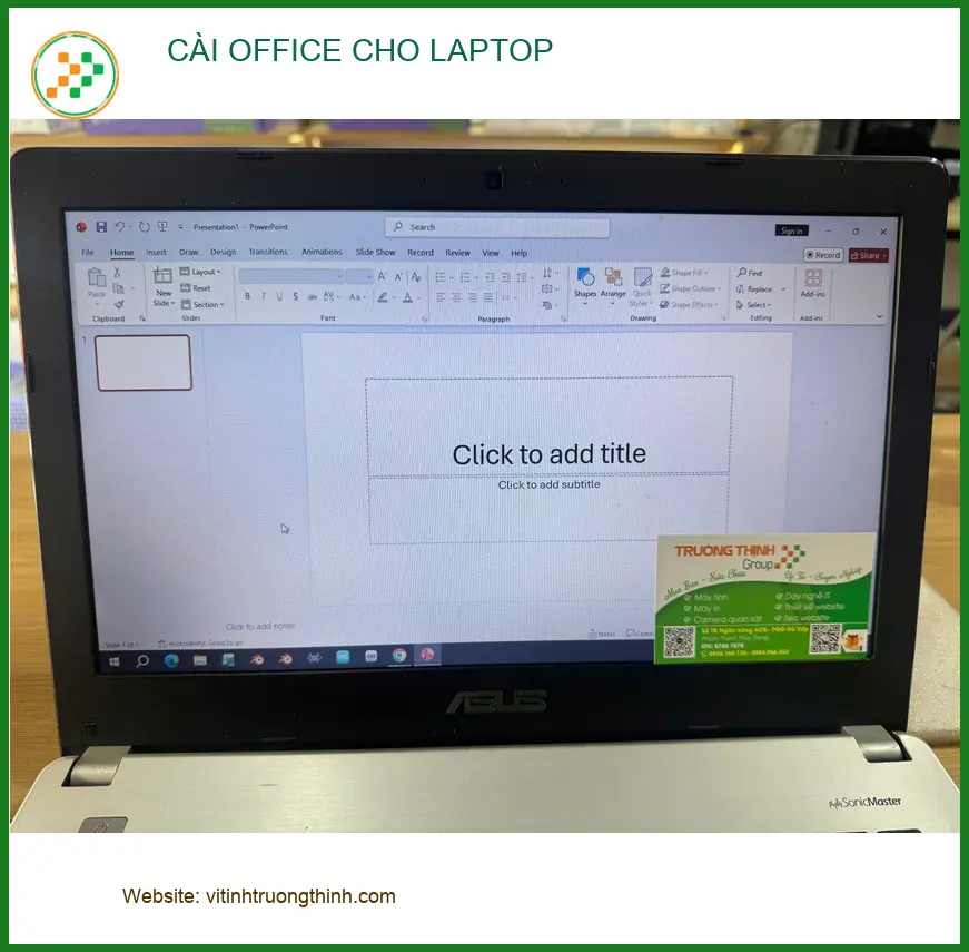 Chị Mai chuyên viên thiết kế cần cài Office cho LAPTOP Quận Tân Bình lấy ngay ảnh thực tế 1