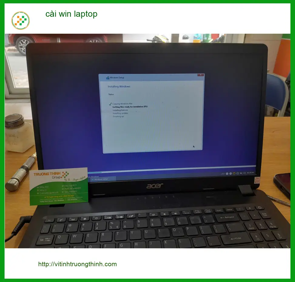 Anh Quân mới mua laptop cần cài win - Dịch vụ cài win laptop Quận Thủ Đức uy tín