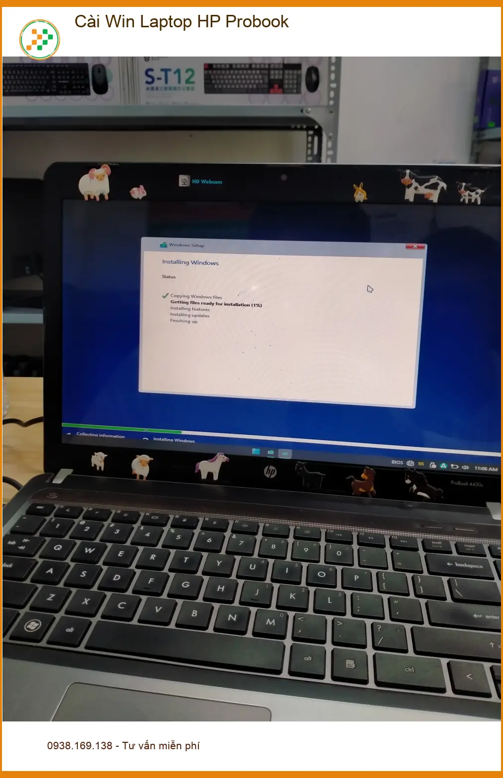 Anh Quân sinh viên tìm trung tâm Cài Win Laptop HP Probook Quận 12 lấy ngay