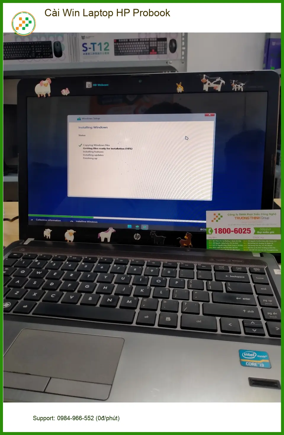 Anh Quân sinh viên tìm trung tâm Cài Win Laptop HP Probook Quận 12 lấy ngay ảnh thực tế 1