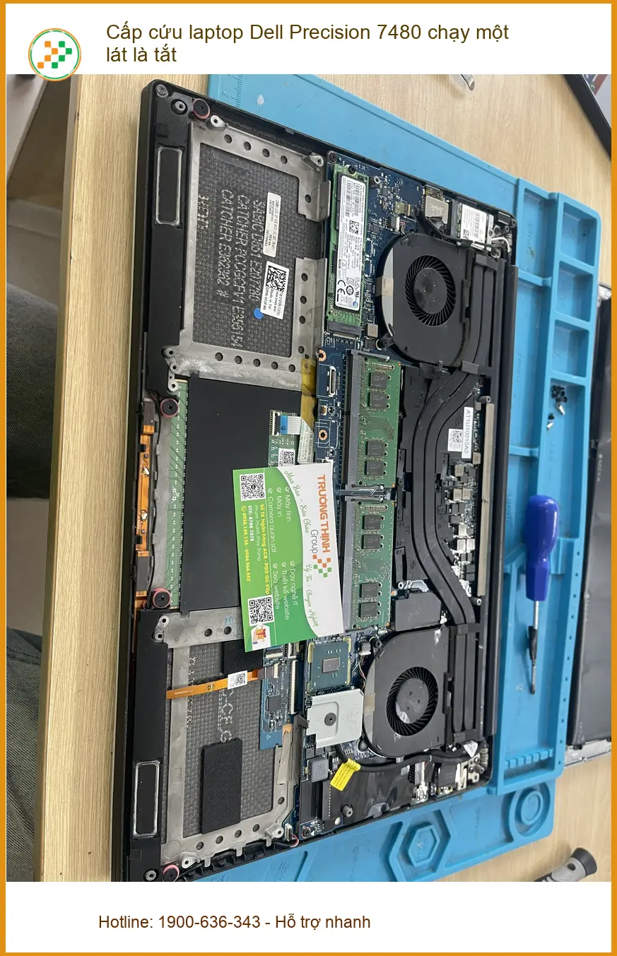 Cấp cứu laptop Dell Precision 7480 chạy tắt Phú Nhuận - Chú Cường ảnh thực tế 1
