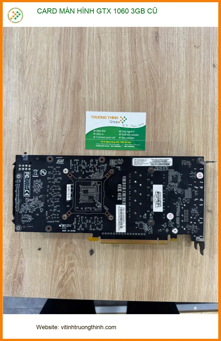 Cửa hàng card màn hình gtx 1060 3gb cũ Quận 10 - Anh Tùng tìm mua để nâng cấp ảnh thực tế 1