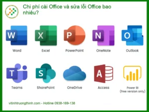 Chi phí cài Office và sửa lỗi bao nhiêu? – Dịch vụ tận nơi TPHCM
