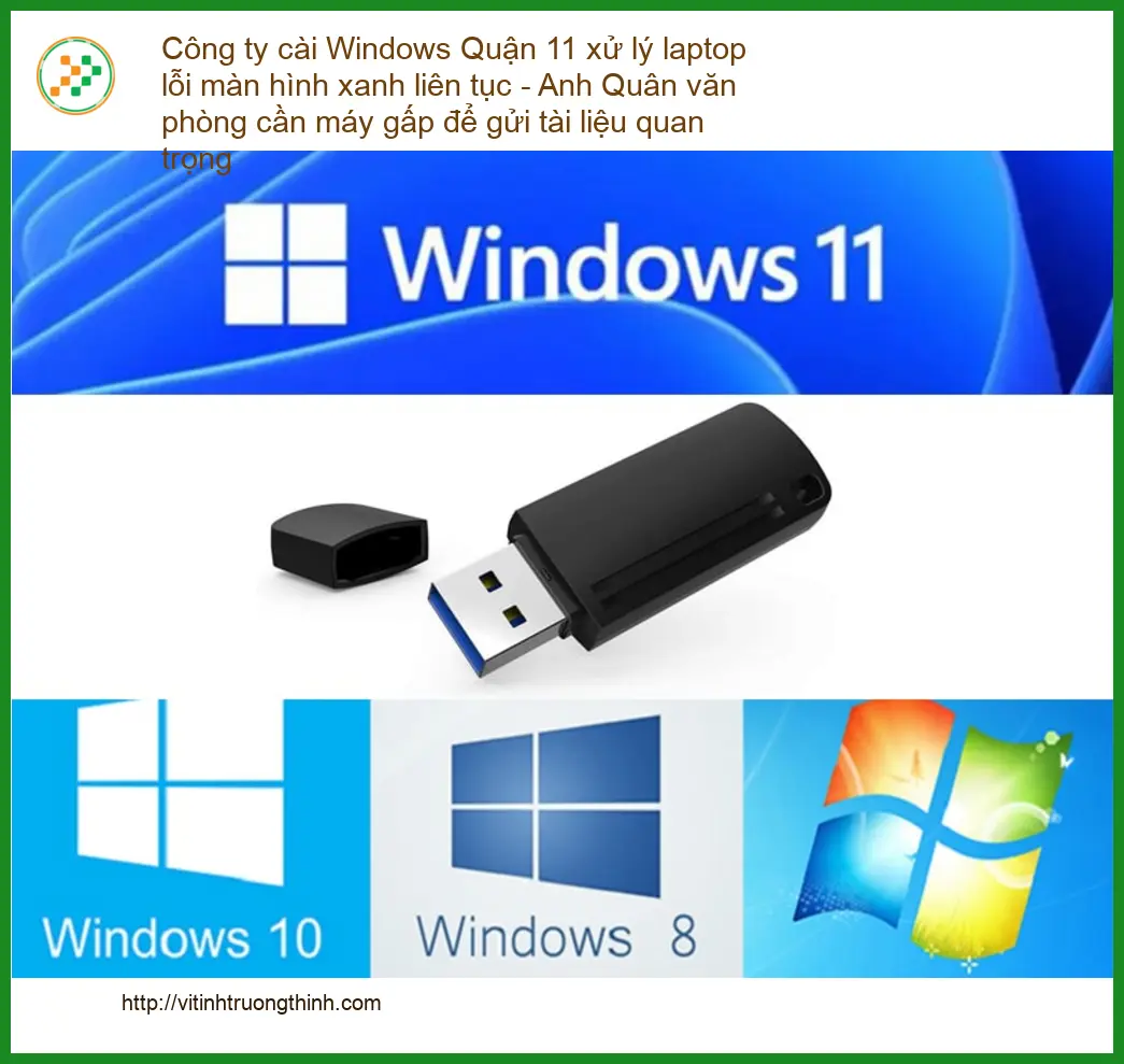 Windows cài Quận 11 xử lý laptop màn hình xanh – Thợ sửa gấp
