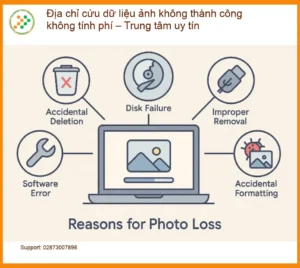 Khôi Phục Dữ Liệu ảnh không thành công – Trung tâm cứu uy tín TPHCM