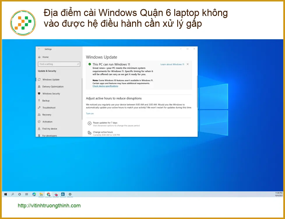 Windows Địa điểm cài Quận 6 laptop không vào được HĐH - Xử lý gấp