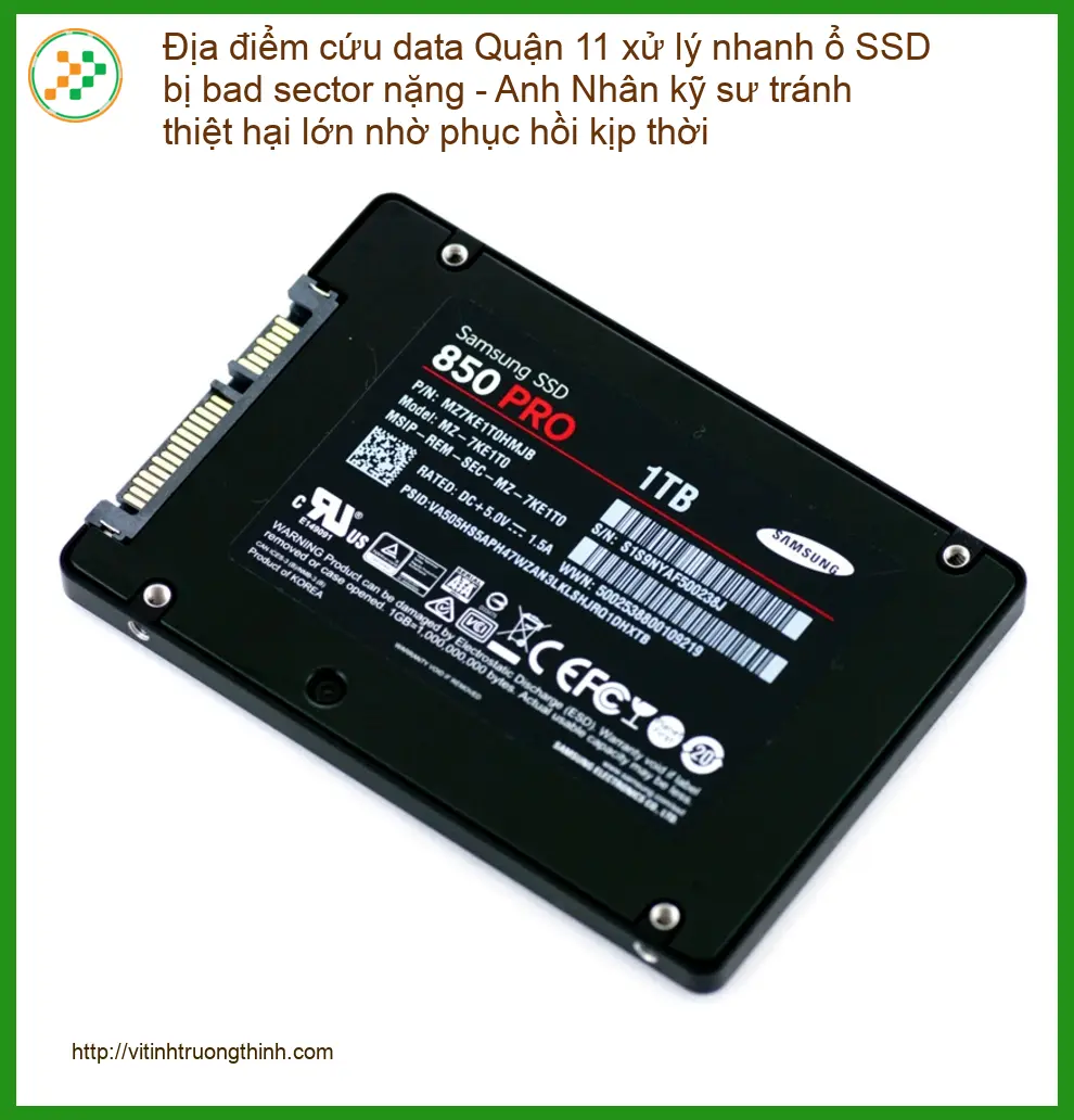 Khôi Phục Dữ Liệu ổ SSD bad sector Q11 - Thợ cứu data nhanh TPHCM