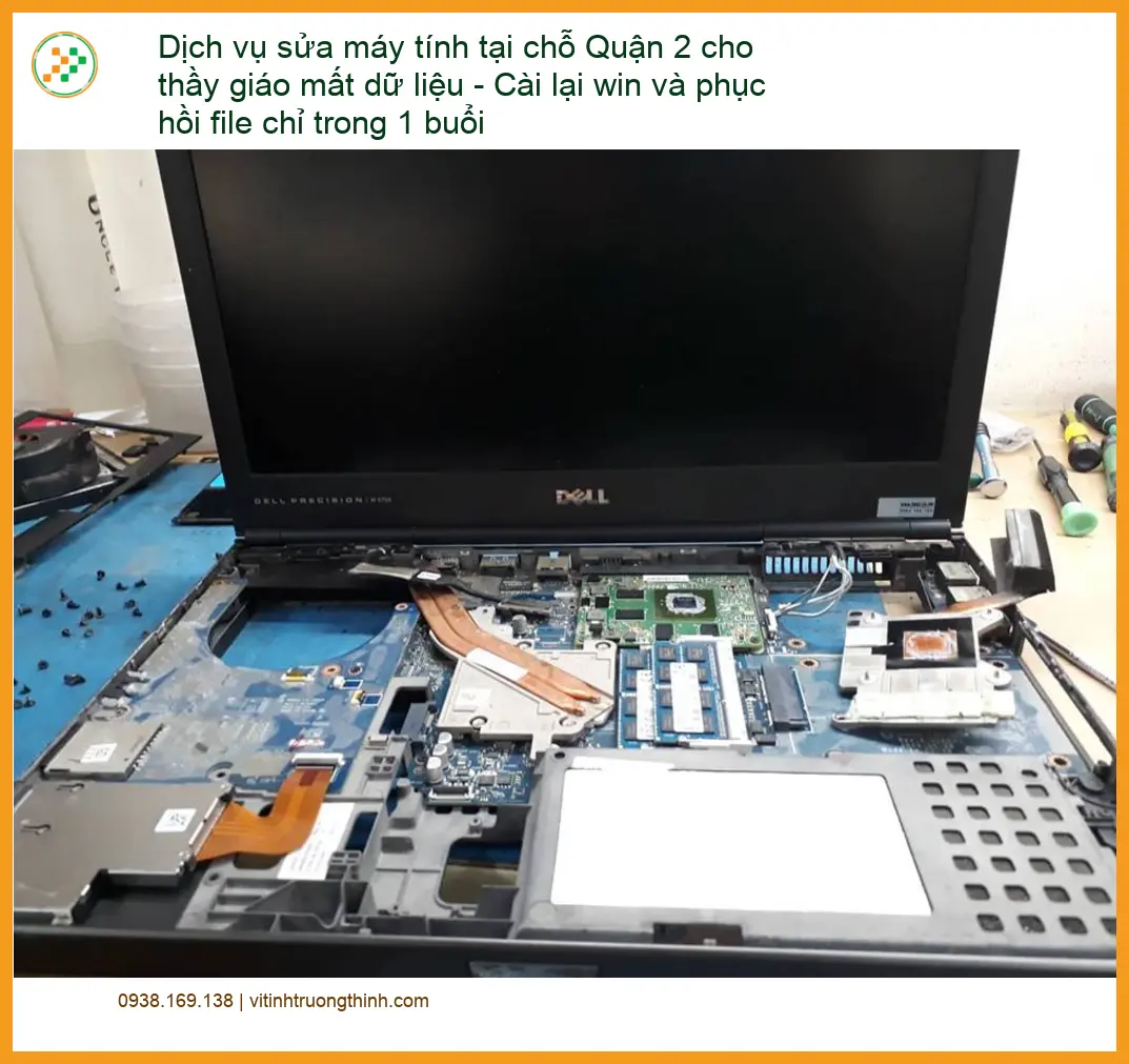 Sửa máy tính Quận 2 mất dữ liệu, cài Win - Phục hồi file chỉ 1 buổi