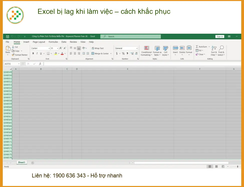 Văn phòng Excel bị lag khi làm việc - Cách tự xử lý tại nhà