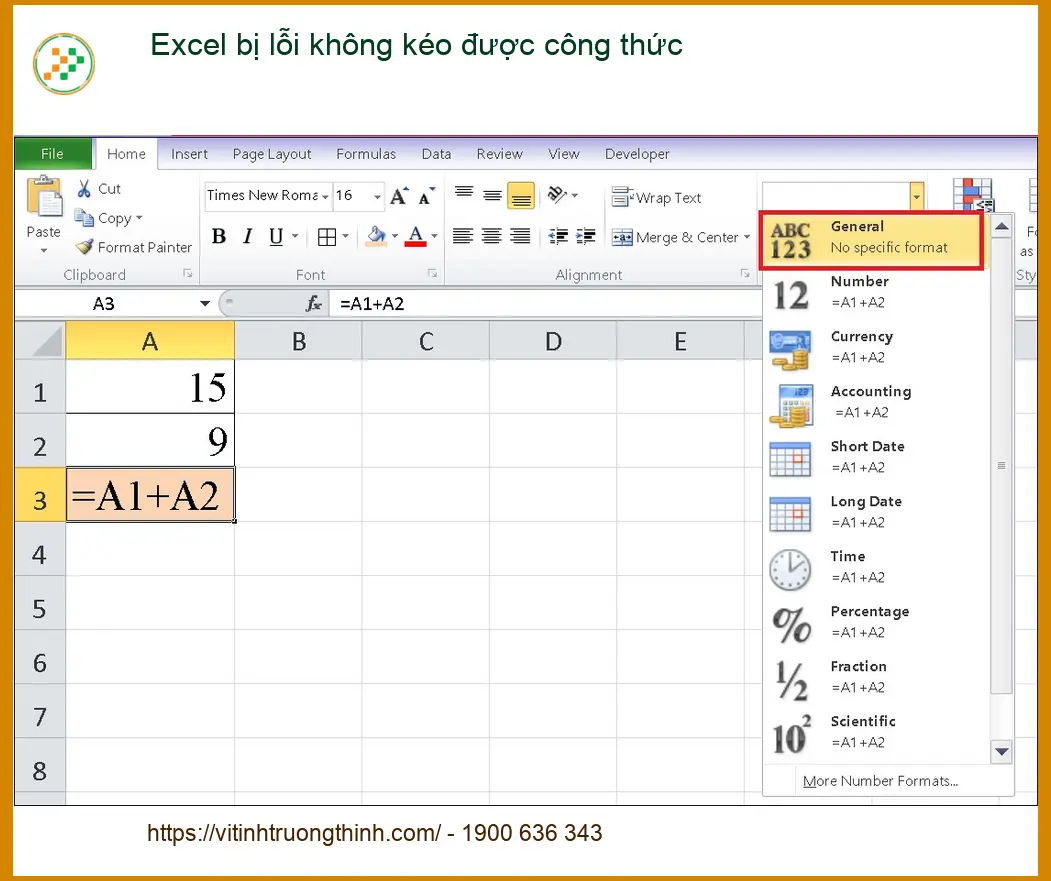 Văn phòng Excel bị lỗi không kéo được công thức - Cách tự xử lý tại nhà