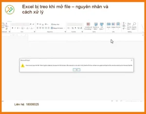 Văn phòng Excel bị treo khi mở file – Cách tự xử lý tại nhà