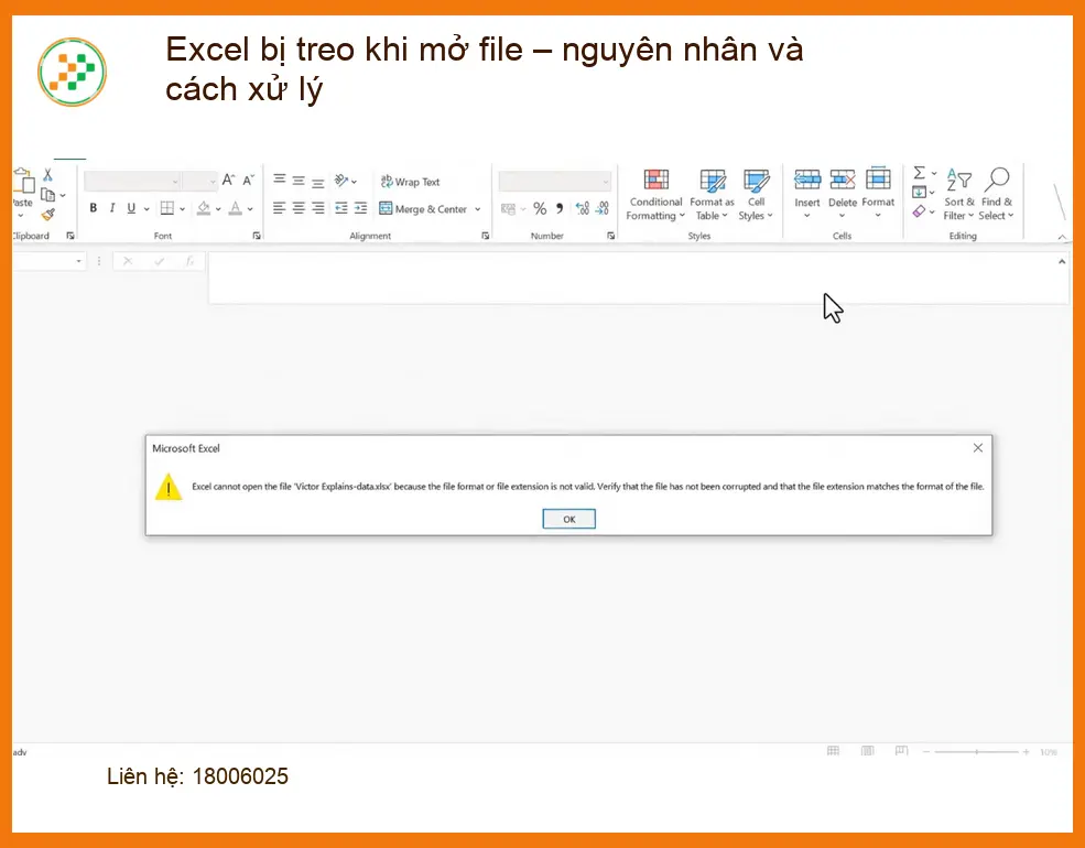 Văn phòng Excel bị treo khi mở file – Cách tự xử lý tại nhà