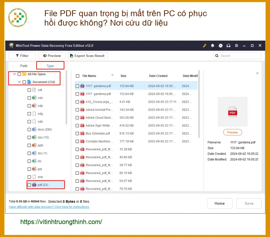 Khôi phục dữ liệu PDF bị mất PC có cứu được không? - Cứu dữ liệu TPHCM