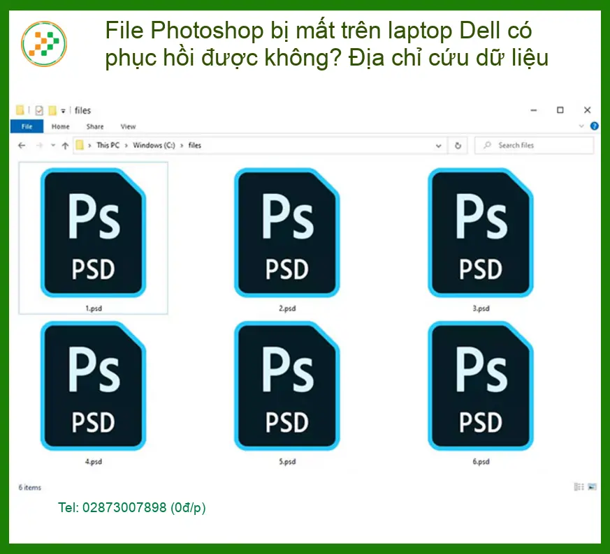 Khôi Phục File Photoshop bị mất trên Dell - Cứu dữ liệu uy tín TPHCM