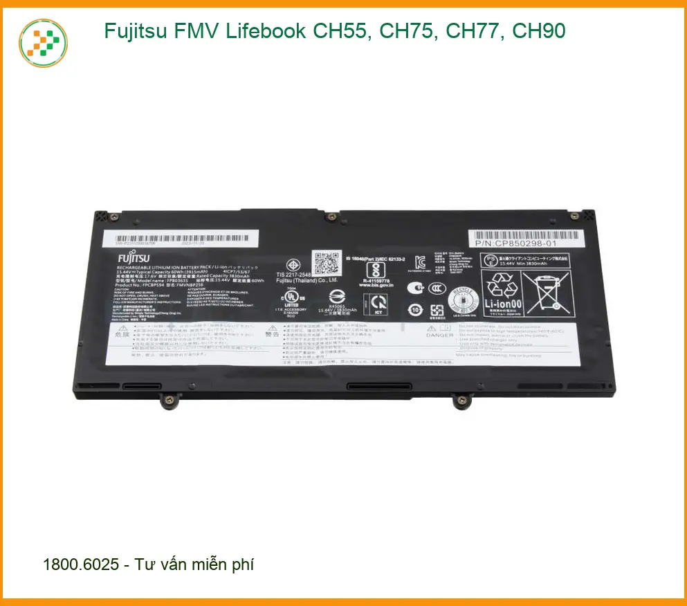 Pin Laptop Fujitsu Lifebook CH55 CH75 CH77 CH90 - Thay Nhanh Giá Rẻ TPHCM