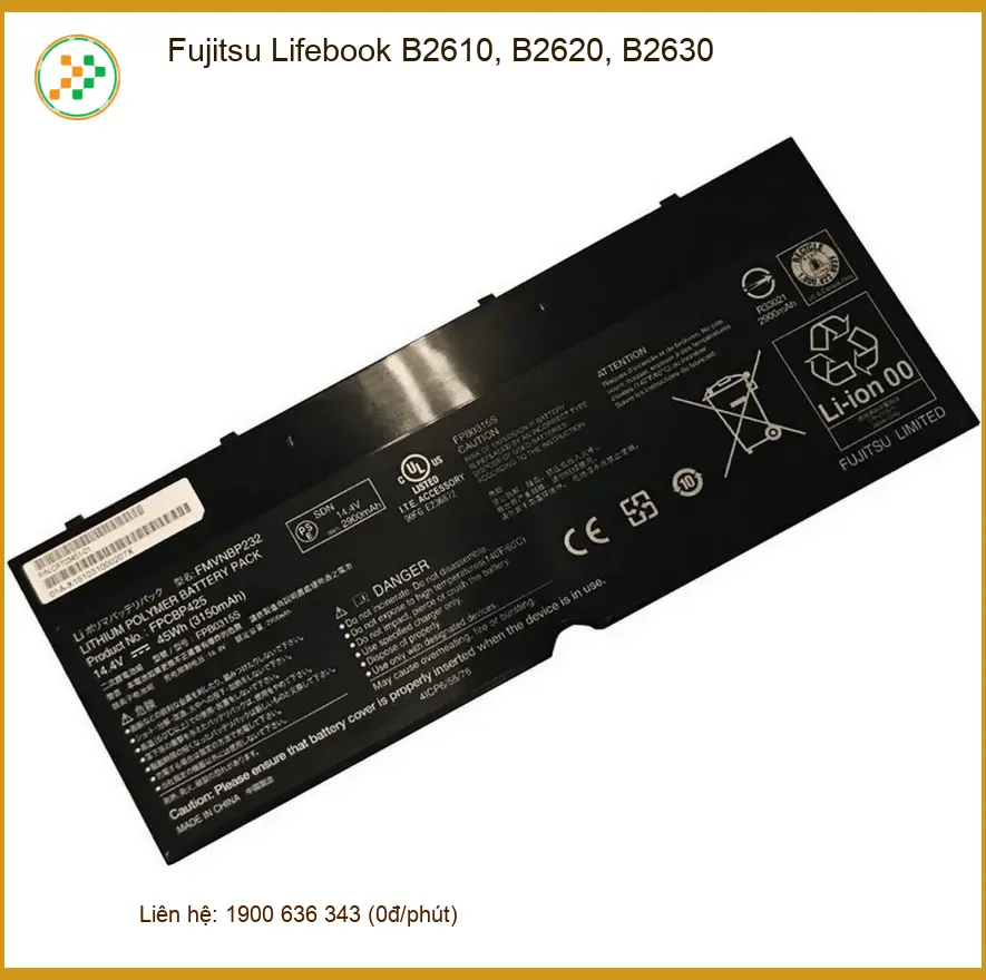 Pin Laptop Fujitsu Lifebook B2610, B2620, B2630 - Giá Rẻ | Thay Nhanh Tại Cửa Hàng