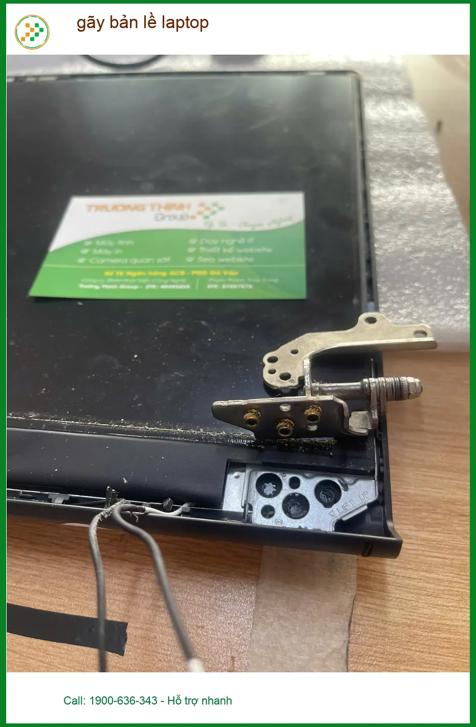 Anh Khánh nhân viên văn phòng review chỗ sửa gãy bản lề laptop Quận Thủ Đức