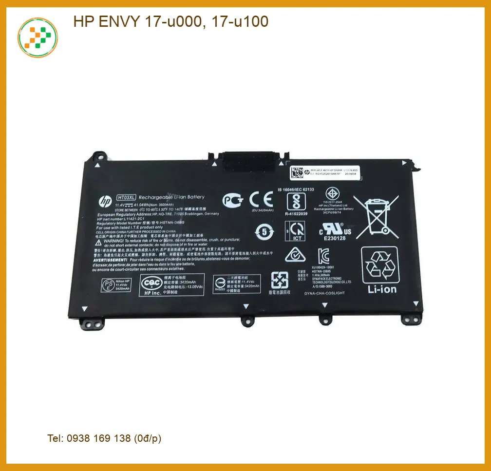 Pin Laptop HP ENVY 17 - Cửa Hàng Uy Tín, Gần Đây, Lấy Ngay